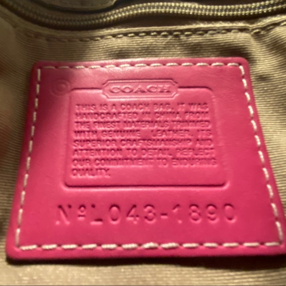 Coach Pink striped Coach Purse - Picture 2 of 7